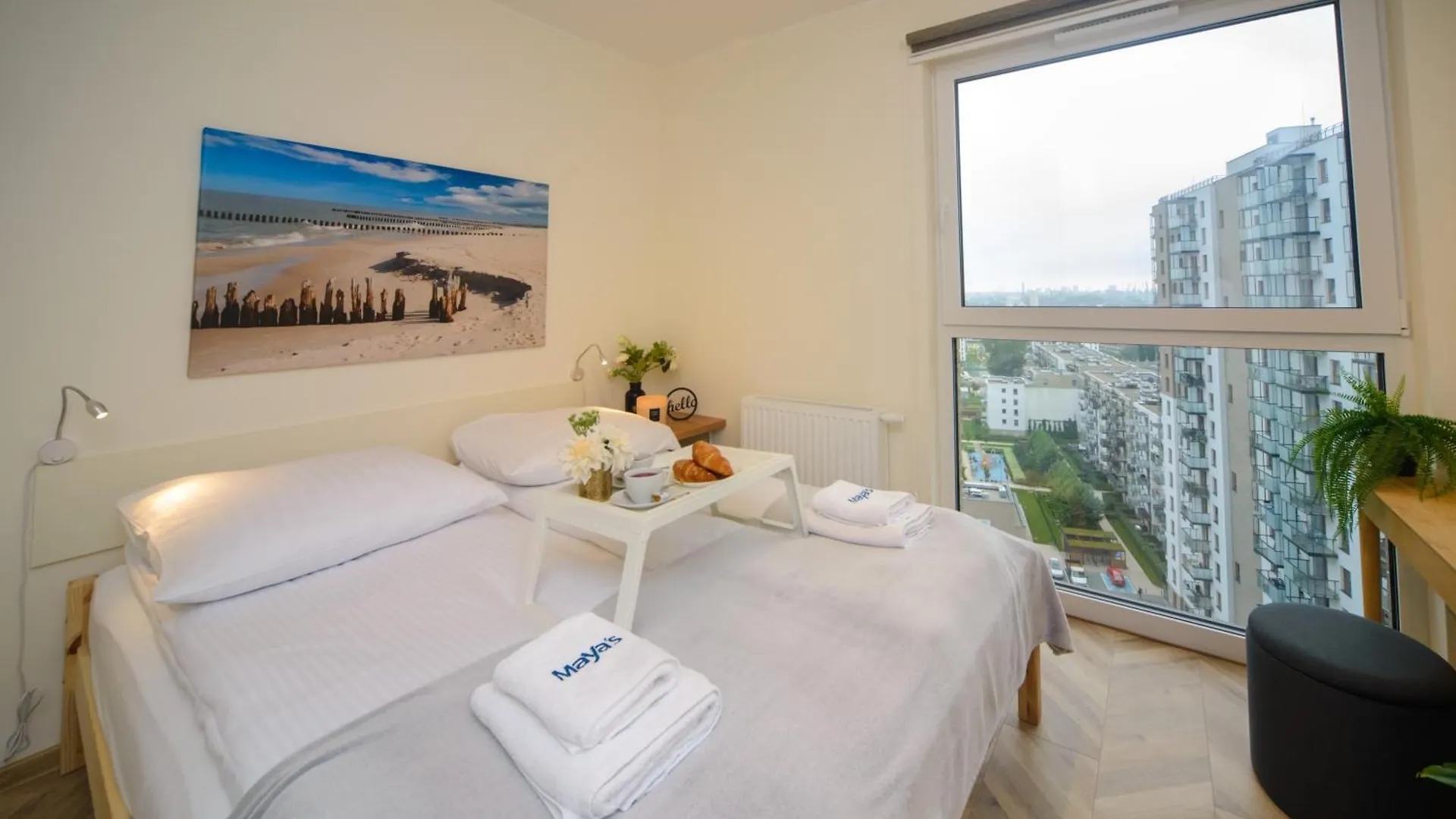 Maya'S Flats & Resorts 101 Sea View - 3 Pokojowy Apartament Z Widokiem Na Morze Na Letnicy Danzica 0*,