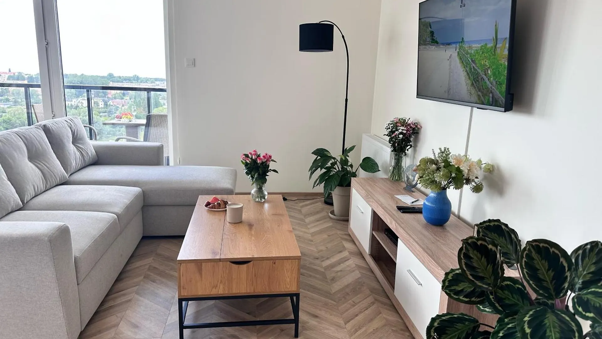 דירה גדנסק Maya'S Flats & Resorts 101 Sea View - 3 Pokojowy Apartament Z Widokiem Na Morze Na Letnicy פולין
