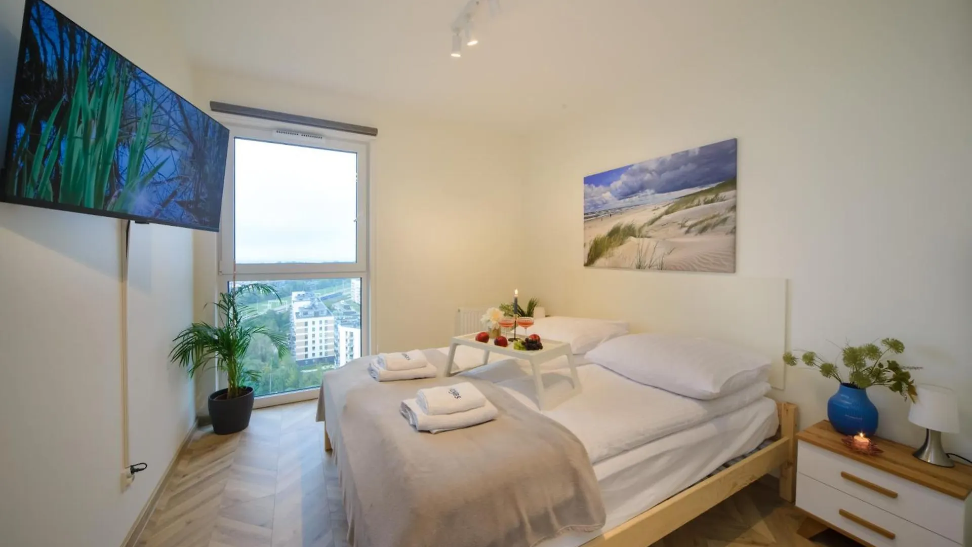 גדנסק Maya'S Flats & Resorts 101 Sea View - 3 Pokojowy Apartament Z Widokiem Na Morze Na Letnicy 0*,  פולין